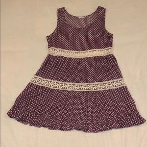 Maroon floral babydoll dress! Worn only twice!
